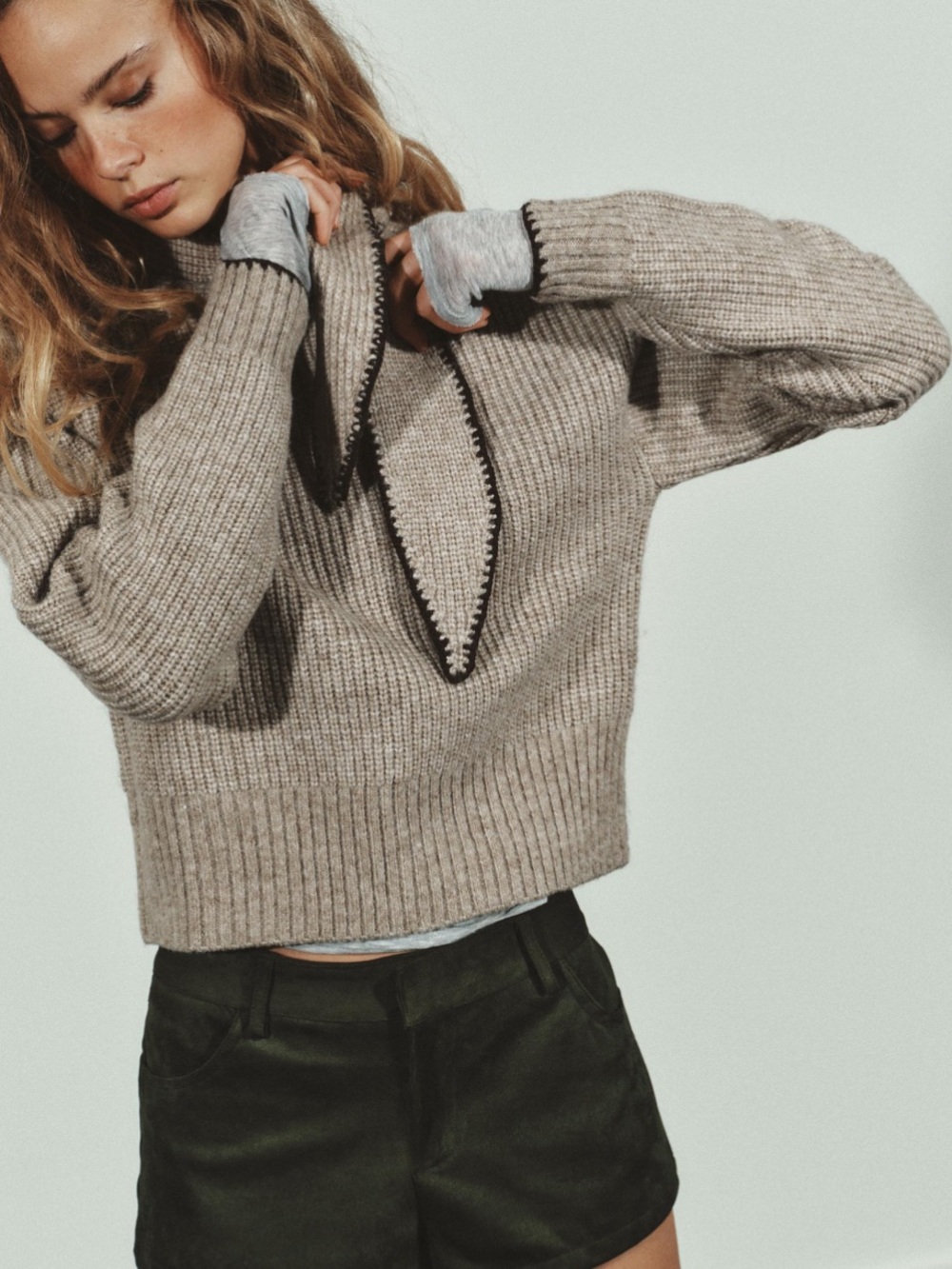 Zara NWT knit jumper sweater with bow 3920/940 - Picture 3 of 9